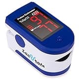Zacurate Fingertip Pulse Oximeter Blood Oxygen Saturation Monitor with Batteries and Lanyard Included (Sapphire Blue)