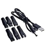 Universal 7-piece Set Power Cord 5V Replacement Charger USB Adapter Cable Suitable for All Kinds of Electric Hair Clippers