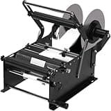 Upgraded Manual Round Bottle Labeling Machine - Fast Label Applicato, Glass & Metal Bottles, 15-30 Labels/min, Perfect for Home & Business Use