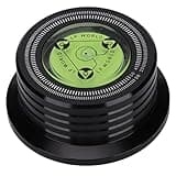 Record Weight Stabilizer Aluminum Turntable Disc Clamp with Bubble Level for Record Player, Universal 7mm Spindle Stabilizer for Enhanced Sound Quality (Black)