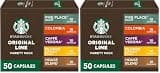Starbucks by Nespresso Original Line Variety Pack Coffee, 50-count Espresso Pods (Pack of 2)