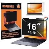 BSPROTE Magnetic Laptop Privacy Screen 16 Inch 16:10 Display- Removable Anti-Glare Blue Light Filter, Computer Privacy Screen Shield, Not for 16.1'' Laptops