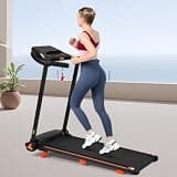Folding Treadmill with Incline, 2.5HP Compact Walking Pad with USB Charge Station, Silent Design Treadmills for Home Small Gym, 300lb Weight Capacity