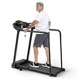 VankRing Walking Pad Treadmill for Seniors, Foldable 300LB Handrail
