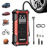 GOOLOO A6 Gear 160 PSI Tire Inflator Portable Air Compressor, 7500mAh Cordless Tire Inflator with Digital Pressure Gauge &LED Light, 3X Faster Air Pump for Car Tires, Bike,Balls, Auto Shut-Off