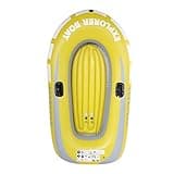 PVC Inflatable Kayak Canoe for 2 Person, Inflatable Boat with Dual Paddle Mounts and Double Air Valves, Heavy Duty 0.3mm Thick Wear Resistant Fishing Drifting Boat for