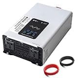 YXINHONGYUE Peak 6000W Pure Sine Wave Inverter with LCD Display 2 AC Outlets Continuous Power 3000W DC 12V-96V to 120V/240V Voltage Converter for Home Emergency Power Supply,60v to 220v