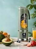 Portable Blender, 450ml, USB Rechargeable, BPA Free, 3 Speed Settings, Ice Crushing, Smoothie Maker for Gym, Travel, and Outdoor, Green