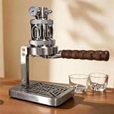 58mm Pneumatic Coffee Machine, Stainless Steel Manual Espresso Coffee Maker, 1-16 Bar Fast Extraction, With Pressure Gauge, Pressure Relief Valve, For Commercial, Home Use