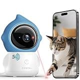 ZUMIMALL Pet Camera Indoor, 5G/2.4G WiFi Camera for Dog/Cat with Play Toy, 2K Pet Security Cameras with Phone App, 2-Way Talk, Auto Tracking, Pet/PIR/AI Detection, Privacy Protect, Alexa/ONVIF/Cloud