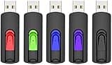 RAOYI 5 Pack 64GB USB Flash Drive, USB 2.0 Memory Stick Thumb Drives Jump Drive Pen Drive for PC Laptop Computer - 64G Multipack