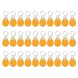PATIKIL 125kHz T5577 RFID Key Fob Tag, (Orange) (30pcs), Writable Rewritable Smart Key Fobs Tags Blank Clone IC Card Key Classic 1K, Suit for - Entry Access Control Systems
