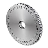 Manual Steel Character Wheel for Metal Label Stamping, 2‑6mm Font Height, 40 Characters (Numbers, Uppercase Letters, Symbols) – Nameplate Printing Tool(A,4mm)