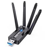 Wireless USB WiFi Adapter for PC 1800Mbps 4 High-Gain 8Dbi Antennas 5G/2.4G WiFi Adapter for Desktop PC Laptop Long Range Signal Reception Wireless Adapters for Desktop Computer Network Adapters