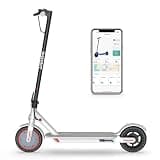 MAXSHOT Electric Scooter for Adults, 8.5" Solid Tires, 350W Motor, 19 MPH, 21 Miles Range, White Folding E-Scooter with App & Dual Brakes