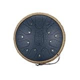 Steel Tongue Drum, 14 Inch 15 Tone C-Key Ethereal Steel Tongue Drum Professional Percussion Instrument(Desktop clip)