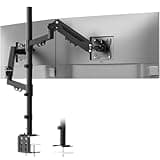 STANDOPIA Stacked Monitor Mount - Extra Tall Vertical Monitors Stand for 17-40 Inch Screen, Fully Adjustable and Hold 26.4 lbs per Arm, VESA 75/100 mm