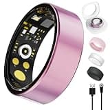 Smart Ring For Women Men, Health Tracker with Heart Rate/Blood Oxygen/Blood Pressure/Sleep Monitor/Step Counting, IP68 Waterproof Fitness ring, No App Fees for iPhone & Android (Lavender Pink, 9#)