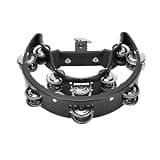 Omquot Half moon music tambourine with robust construction for durable live performances
