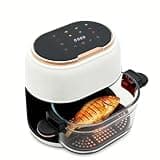 Glass Airfryer 4L Air Fryer with Glass Basket,Touch Control,140-374°F