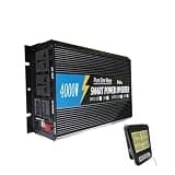 VTCMKAZYT 4000W/6000W Pure Sine Wave Power Inverter 12V/24V DC to 110/220V AC Car Plug Adapter with Multiple Protections and LED(4000W,24V-220V)