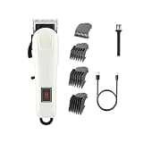 OOAYDYWO White Electric Hair Clipper Cutting Comb Rechargeable Household