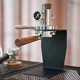 Pneumatic Coffee Maker, Stainless Steel 58mm Coffee Machine, No Preheating Extraction, Operating Pressure 16 Bar, With Pressure Gauge, For Camping Travel, Commercial Use(Black)