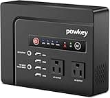 powkey 200W Portable Power Bank with AC Outlet, 146Wh Rechargeable Backup Lithium Battery, 110V Pure Sine Wave AC Outlet for Outdoor RV Trip Travel Home Office Emergency