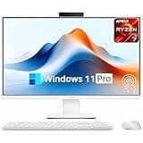 ASUS VM670 Touchscreen All-in-One PC, AMD Ryzen AI 7 350 (66 Tops, Up to 5.0 GHz), 32 GB 5600MHz DDR5, 2 TB SSD, 27" IPS LCD Anti-Glare Display, AMD Radeon 860M, Wi-Fi 6, Copilot Key, Windows 11 Pro