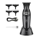 DAXXIN Hair Clippers, Electric Hair Trimmer Zero Gapped Edgers Clipper Cordless Rechargeable Finish Cutting Machine Men Beard Trimmer(Black)