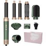 Atopskins 7 in 1 Hair Multi-Styler and Blow Dryer Brush Set, 110,000 RPM High Speed Hair Dryer with Auto-Wrap Curler, Straightener & Diffuser, Negative Ion Blowout Styling Tools for All Hair Types
