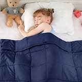 yescool Navy Weighted Blanket 7 Pounds Cooling Weighted Lap Blanket, Breathable Heavy Blanket, Weighted Throw Blanket Gifts for 60-80lbs, 40"x60"