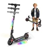 SIMATE Electric Scooter for Kids Ages 6-14, 3 Adjustable Heights 34"/37"/39", LED Display & Colorful Lights, Foldable Kids Electric Scooter, 8.7 MPH Safe Speed, Gifts for Boys Girls