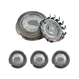 1/3PCS Replacement Shaver Head Blade Cutters Compatible with Philips HQ3 HQ30 HQ40 HQ46 HQ130 HQ912 HQ481, Metal Razor Blades(3pcs)