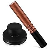 Toddmomy Buddha Sound Bowl Suction Rubber Sucker Tool with Strong Suction Cup Handle and Leather Wrapped Stick, Portable and Not Easy to Deform, for Sound Bowl Lifting