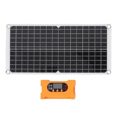Aramox 17W Solar Panel Kit Monocrystalline Silicon with 10A Controller QC3.0 Fast Charging for Car RV Boat Outdoor Camping
