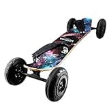 Losenka No-Electric MountainBoard, All Terrain Cross Country Skateboard Mountain Board for Adults Teens, Including Tool, Skateboard Bag, Eraser, Protective Gear, Foot Strap.