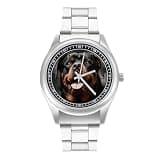 FodPand Mens Stainless Steel 3-Hand Analog Watch Easy Reader 40mm Dial