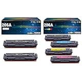 206A Toner Cartridges Works with HP Color LaserJet Pro MFP M283fdw,MFP M283cdw,M255dw,M255nw,M255,M282nw,M282,M283 Printers