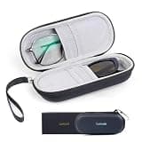Luxtude Double Glasses Case Hard Shell, Double Eyeglass Case Sunglasses Cases, Travel Sunglasses Organizer Storage for Women Men, Black