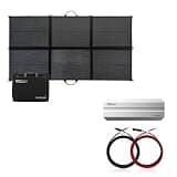 OPTISOLEX 220W Portable Solar Panel Kit | 220W Foldable SolarBag + SolexBrick S1 50A MPPT Solar Charge Controller + 20 Foot 8AWG MC4 to O Ring Extension Cable | for RV, Camping, and Emergency Use