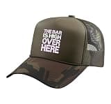 Men's Women Light Purple Bar is High Over Here Graphic Trucker Hat with Adjustable Mesh Back, Camo Green