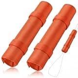 Hiboom 2 Pcs Paddle Float Kayak Paddle Accessory Adjustable Oxford Cloth Paddleboard Stand Up Accessory High Density Foam with Hook and Loop Closure Flotation Kayaks Canoe Paddles (Vibrant Orange)