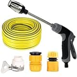 Pressure Car Wash Tool with 3 Adapters & Hose Strong Car Device for Garden Watering Outdoor Home Garden Water Sprays Tool