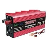 SCTHYWUPT Pure Sine Wave Inverter 3000W 2200W 1600W 1000W DC 12v/24v to AC 110V/220V Voltage Transformer Power Converter Solar(1600w,12V-220)