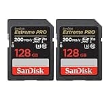 SanDisk 128GB Extreme PRO 200MB/s SDXC UHS-I Memory Card (2-Pack) (2 Items)