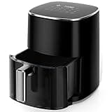 NEWBULIG Air Fryer, 6QT Square Airfryer with Visual Window, 400℉ Fast Heating Air Fryers Oven with Timer, Auto-Off, Non Toxic & Non Stick, Multiple 12 Modes for Roast, Bake, Dehydrate, Fry, Reheat
