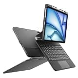 accrosoo Keyboard Case for iPad with Built-in Docking Station, Smart Connector Wired Backlit Keyboard with Trackpad, Magnetic Floating Stand (Black, A16 11th 11 Inch 2025 / 10th 10.9 Inch 2022)