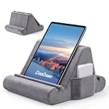 CreaDream Tablet Pillow Stand, Soft Pillow Pad for Lap, Tablet Holder Dock for Bed with 3 Viewing Angles, Pocket, Stylus Mount, Compatible with iPad Pro 13, 10.5, 9.7 Air, Mini, Galaxy Tab, E-Reader