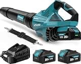 Leaf Blower Cordless, New Upgraded 1200W Brushless Motor Leaf Blower, 700CFM 200MPH with 3 Speed Modes, 160Mins Max Runtime, Handheld Electric Blower for Lawn Care, Yard, Dust & Snow (Blue)
